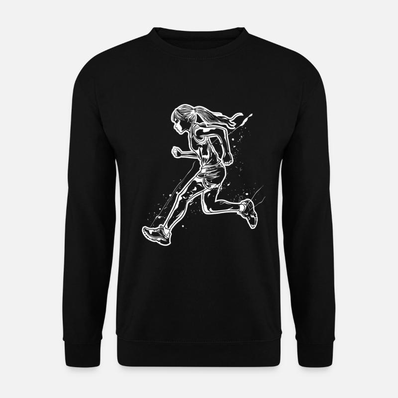 Runner Sketch - Unisex Sweatshirt - black