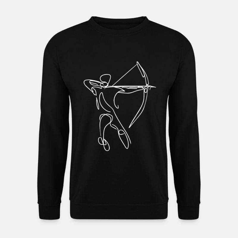 Bogenschütze Zeichnung - Unisex Pullover - Schwarz