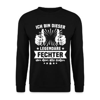 Fencer Legend - Unisex Sweatshirt - black - Front - Alina (178cm) & Michal (187cm)