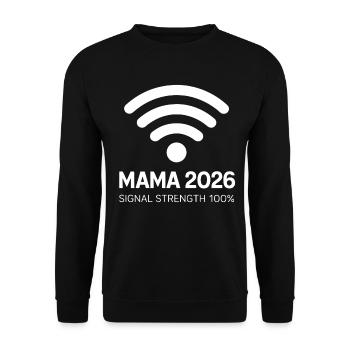 Mom 2026 100% - Unisex Sweatshirt - black - Front - Alina (178cm) & Michal (187cm)