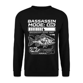 Mode Bassassin sur la pêche au bar à 100 % - Sweat-shirt Unisexe - noir - Devant - Alina (178cm) & Michal (187cm)
