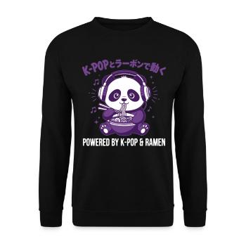 K-Pop To Ramen De Ugoku Powered By K-Pop And Ramen - Unisex Sweatshirt - black - Front - Alina (178cm) & Michal (187cm)