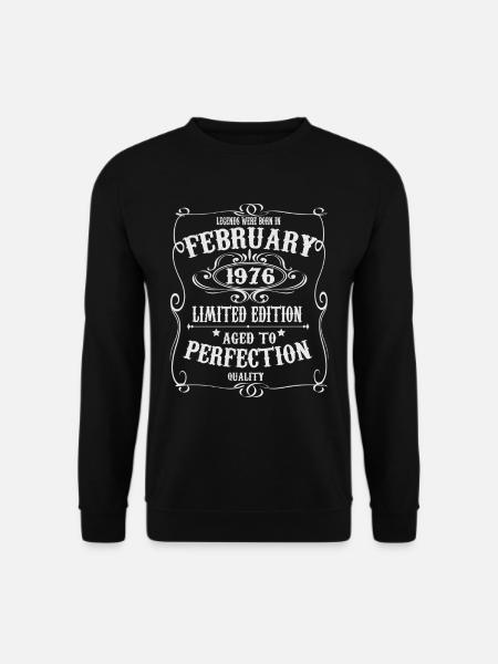 Legends blev født i februar 1976 - Unisex sweater - sort