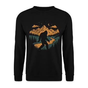 Marche nocturne du Bigfoot - Sweat-shirt Unisexe - noir - Devant - Alina (178cm) & Michal (187cm)