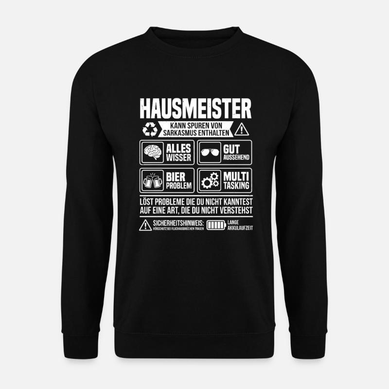 Caretaker Problem Solver – Funny Caretaker Info - Sweat-shirt Unisexe - noir