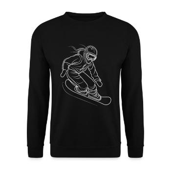 Art de lignes de snowboardeuse - Sweat-shirt Unisexe - noir - Devant - Alina (178cm) & Michal (187cm)