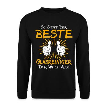Idée cadeau pour nettoyant à vitres - Sweat-shirt Unisexe - noir - Devant - Alina (178cm) & Michal (187cm)