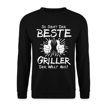 Best Griller - Unisex Sweatshirt - black - Front - Alina (178cm) & Michal (187cm)