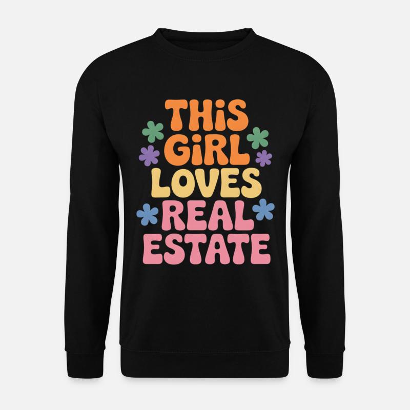 Diese Frau liebt Immobilien - Unisex Pullover - Schwarz