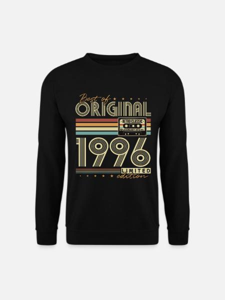 Original 1996 Jahrgang Vintage Geburtstag Retro - Unisex Pullover - Schwarz