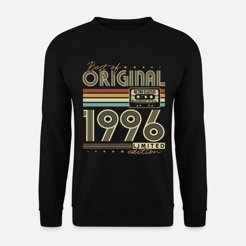 Original 1996 Jahrgang Vintage Geburtstag Retro - Unisex Pullover - Schwarz