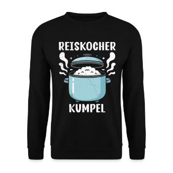 RICE COOKER BUDDY Restaurateur Cooking Fun - Unisex Sweatshirt - black - Front - Alina (178cm) & Michal (187cm)