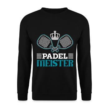 Padel Player PADEL MASTER Padel Sports Funny - Unisex Sweatshirt - black - Front - Alina (178cm) & Michal (187cm)