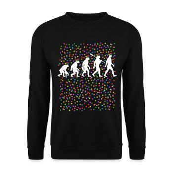Homo Carnival | Evolution of Fools, Shrovetide - Unisex Sweatshirt - black - Front - Alina (178cm) & Michal (187cm)