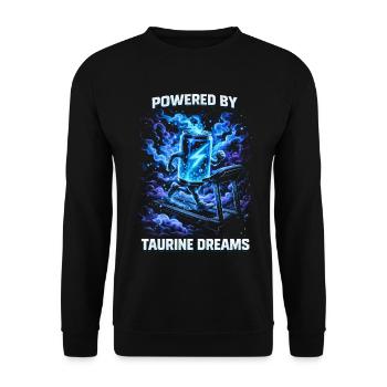 Energy Drink Powered By Taurine Dreams - Unisex Sweatshirt - black - Front - Alina (178cm) & Michal (187cm)