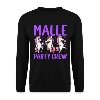 Équipe de fête de malle Fête Licorne Fête de Malle - Sweat-shirt Unisexe - noir - Devant - Alina (178cm) & Michal (187cm)