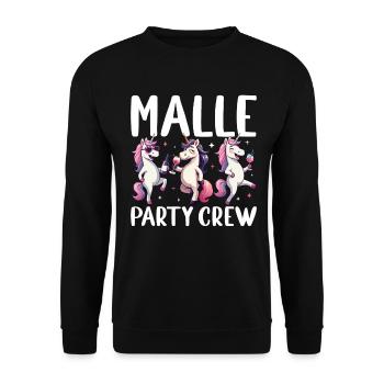 Équipe de la fête de la merle, licorne qui boit Fun à Majorque - Sweat-shirt Unisexe - noir - Devant - Alina (178cm) & Michal (187cm)