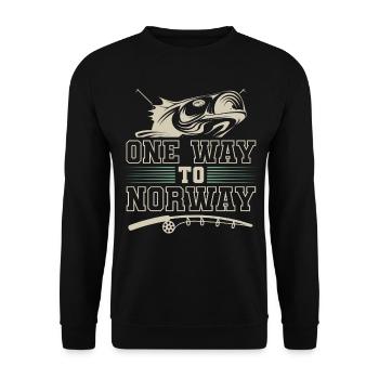 Norvège Pêche - Sweat-shirt Unisexe - noir - Devant - Alina (178cm) & Michal (187cm)
