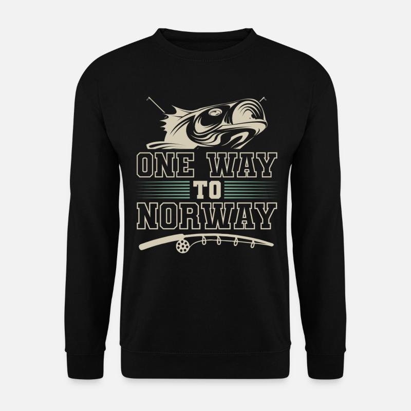 Norwegen Angeln - Unisex Pullover - Schwarz