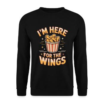 Conception de la fête des ailes de poulet pour le jour du match - Sweat-shirt Unisexe - noir - Devant - Alina (178cm) & Michal (187cm)