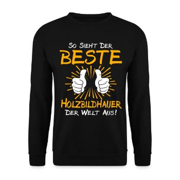 Idée cadeau pour sculpteur sur bois - Sweat-shirt Unisexe - noir - Devant - Alina (178cm) & Michal (187cm)