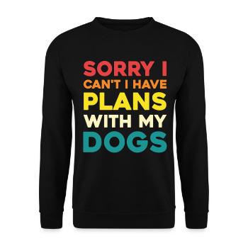 Kein Plan Ohne Hund - Unisex Pullover - Schwarz - Vorne - Alina (178cm) & Michal (187cm)
