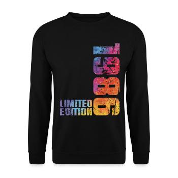 40. Jubiläum Mann Frau 40 Jahre 1986 Geschenk - Unisex Pullover - Schwarz - Vorne - Alina (178cm) & Michal (187cm)