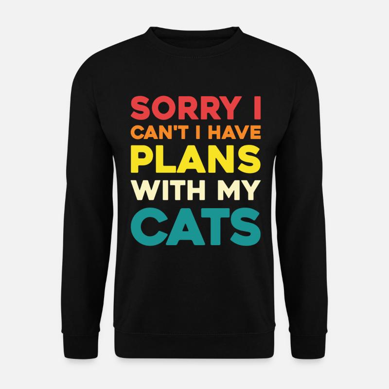 No plans without cats - Unisex Sweatshirt - black