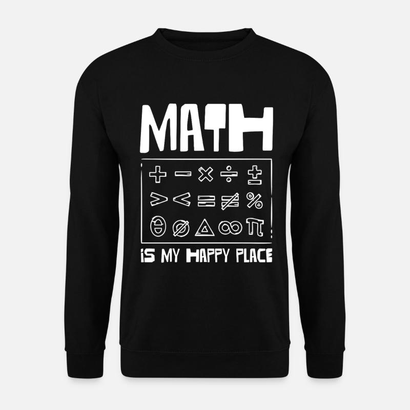 Math is my happy place - Unisex Sweatshirt - black