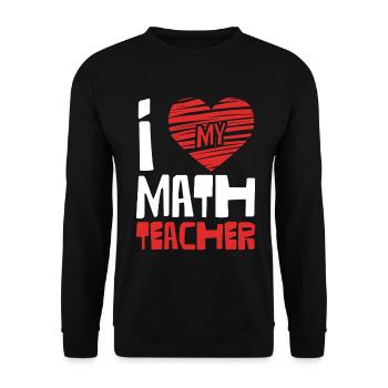 I love math teachers - Unisex Sweatshirt - black - Front - Alina (178cm) & Michal (187cm)