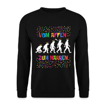 Homo Carnival | From Monkey to Fool, Shrovetide - Unisex Sweatshirt - black - Front - Alina (178cm) & Michal (187cm)