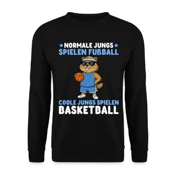 Groundhog - Garçons cool jouant au basket - Sweat-shirt Unisexe - noir - Devant - Alina (178cm) & Michal (187cm)