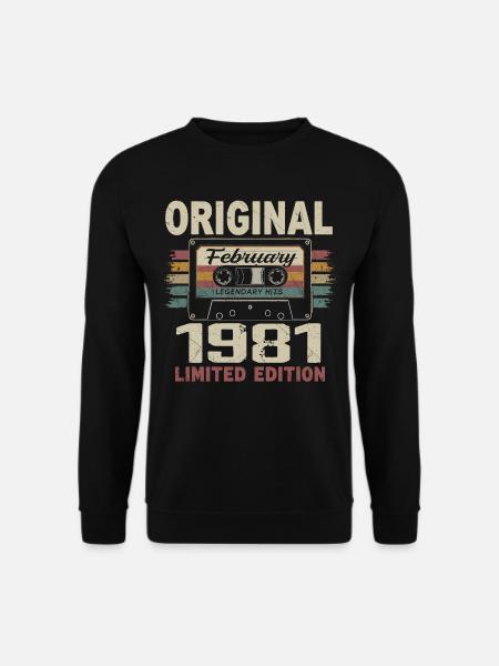 February 1981, February 1981 Birthday Gift - Unisex Sweatshirt - black