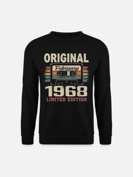 February 1968, February 1968 Birthday Gift - Unisex Sweatshirt - black