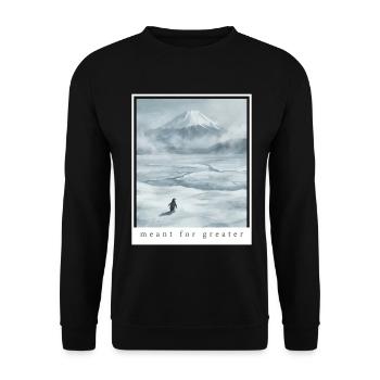 Penguin meant for greater - But Why - Unisex Sweatshirt - black - Front - Alina (178cm) & Michal (187cm)