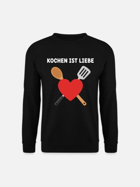 Cooking is love - Unisex Sweatshirt - black