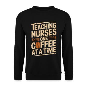 Nurse Educator Teaching Nurses One RN Educator - Unisex Sweatshirt - black - Front - Alina (178cm) & Michal (187cm)