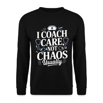 Nurse Educator I Coach Care Nurse Instructor - Unisex Sweatshirt - black - Front - Alina (178cm) & Michal (187cm)