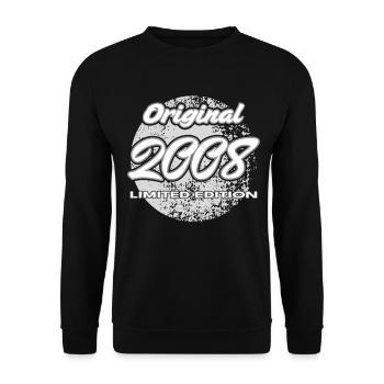 18th Birthday 2008 Boys and Girls Gift - Unisex Sweatshirt - black - Front - Alina (178cm) & Michal (187cm)