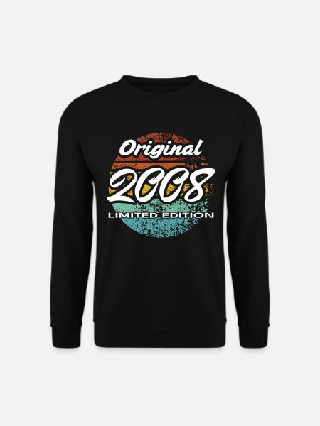 18. Geburtstag 2008 Jungen und Mädchen Geschenk - Unisex Pullover - Schwarz