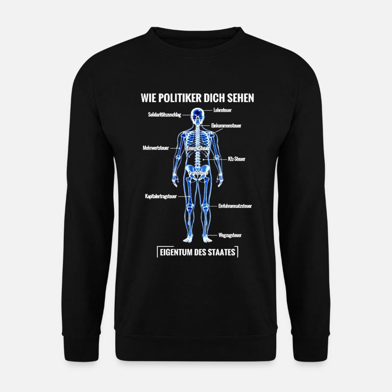 Plan de démantèlement du contribuable Anatomie - Sweat-shirt Unisexe - noir