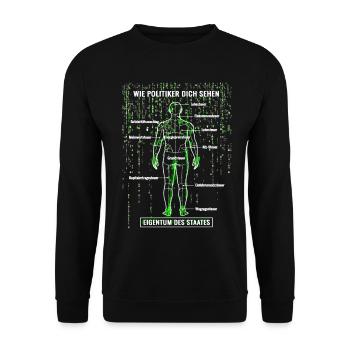 System error taxpayer - matrix dismantling plan - Unisex Sweatshirt - black - Front - Alina (178cm) & Michal (187cm)