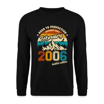 Édition limitée cadeau d’anniversaire de février 2006 - Sweat-shirt Unisexe - noir - Devant - Alina (178cm) & Michal (187cm)