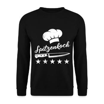 Chefs TOP CHEF Gastronomy Chef Fun - Unisex Sweatshirt - black - Front - Alina (178cm) & Michal (187cm)