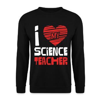 J’adore le professeur de sciences - Sweat-shirt Unisexe - noir - Devant - Alina (178cm) & Michal (187cm)