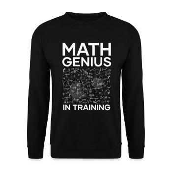 Mathe Genie in Ausbildung - Unisex Pullover - Schwarz - Vorne - Alina (178cm) & Michal (187cm)