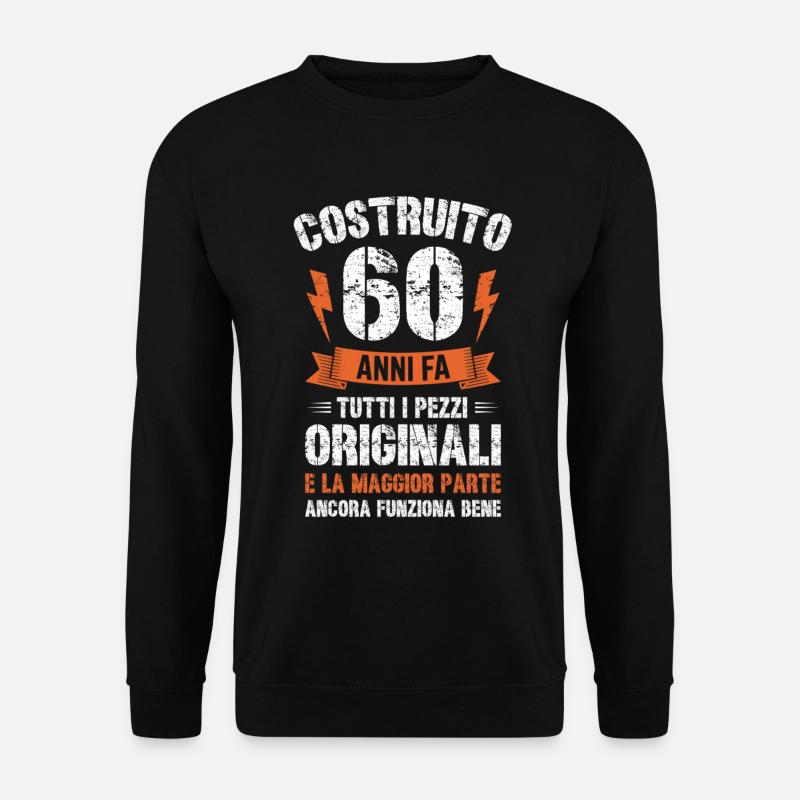 60 Anni fa compleanno retrò divertente - Unisex Pullover - Schwarz