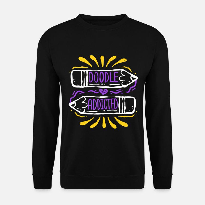 Doodle Kritzeln Zeichnung - Unisex Pullover - Schwarz