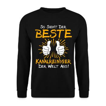 Idée cadeau pour nettoyeur d’égouts - Sweat-shirt Unisexe - noir - Devant - Alina (178cm) & Michal (187cm)
