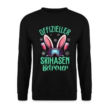 Official Ski Bunny Supervisor - Unisex Sweatshirt - black - Front - Alina (178cm) & Michal (187cm)